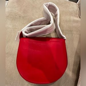 NWT Theory Whitney Saddle Crossbody Bag, Red